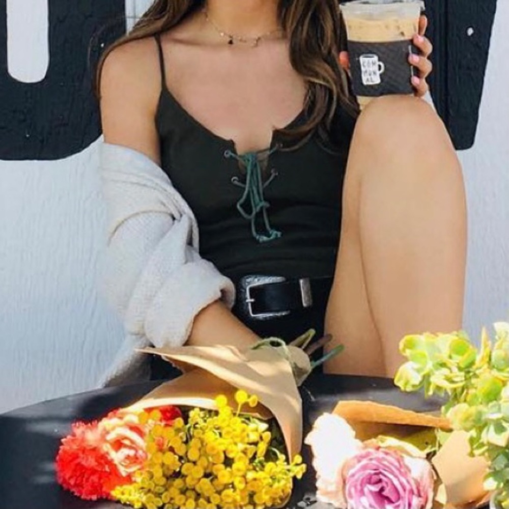 Dark green tank